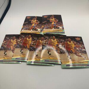 7ct 1992-1993 Ultra Fleer LA Lakers Sam Perkins & Sedale Threatt Trading Cards